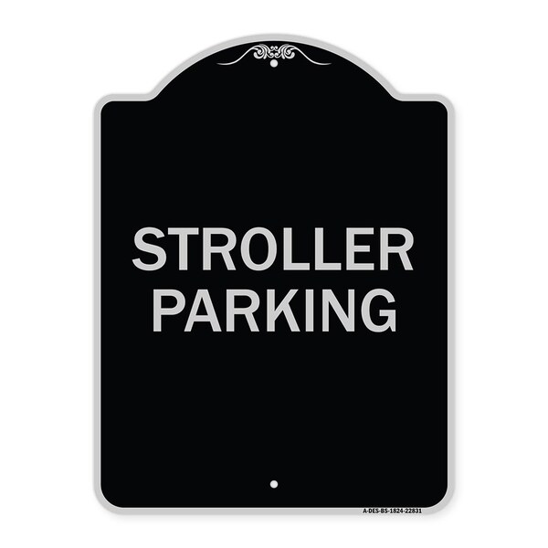 Stroller Parking Heavy-Gauge Aluminum Architectural Sign, 24" x 18", BS-1824-22831